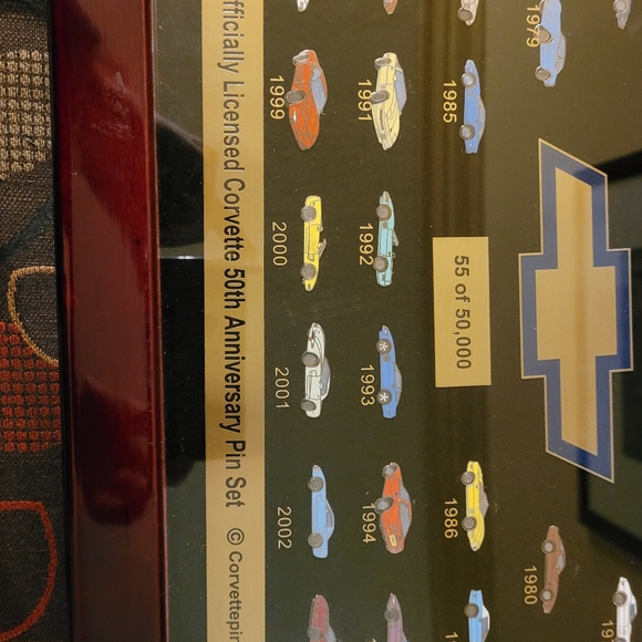 Corvette 50th anniversary pin set 1953-2004 GM In Frame #55 Limited Ed. Rare!! - Picture 7 of 9